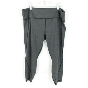 Athleta Salutation 591375 Heathered Charcoal Gray 7/8 Leggings Womens Plus 2X